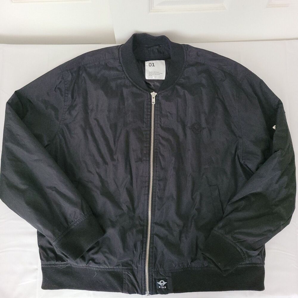 Bird Rides Anniversary Jacket XXL Black Bomber Zip Up Santa Monica 2017